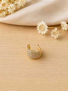 Piercing Fake Cravejado - Semijoia 18k