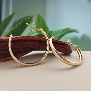 Argola Lisa 28 mm - Semijoia 18k - MB850-878