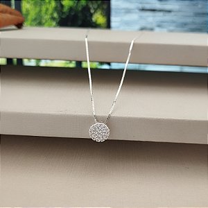 Gargantilha Ponto De Luz Cravejada - Prata 925 - MC847-24144