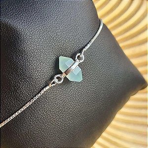 Pulseira com Pedra Natural Prata 925 - Regulável - MP422-38160