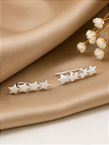 Brinco Ear Cuff Estrela - Prata 925 - O PAR - MB928