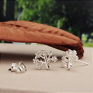 Brinco Árvore da Vida Cravejada - Prata 925 - MB936-20120