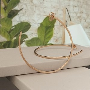 Argola Lisa 60 mm - Semijoia 18k - BR47-04160
