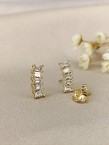 Brinco com Pedras Zircônias - Semijoia 18k - BR294-768
