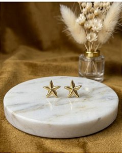 Brinco Estrela do Mar 8 mm - Semijoia 18k - BR296-224