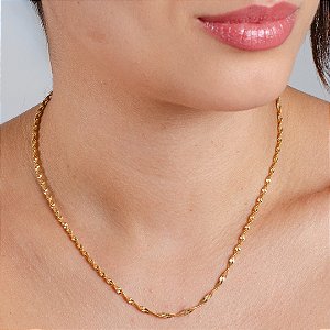 Gargantilha Singapura 45 cm - Semijoia 18k - MC940-09220