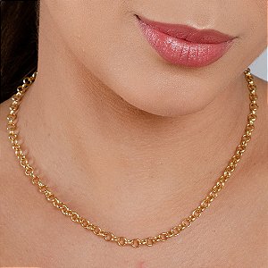 Gargantilha Elo Português - Semijoia 18k - MC963-28340