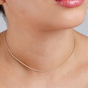 Gargantilha Choker Riviera - Semijoia 18k - MC971-14220