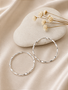 Argola Fio Torcido - 31mm - Prata 925 - BR280