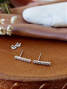 Brinco Ear Cuff Com Zircônias - Prata 925 - BR337-0956