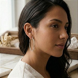 Argola Lisa 54mm - Prata 925 - BR367-26124