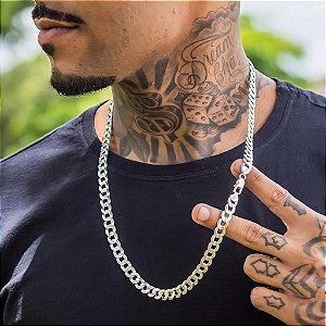 Corrente Grumet Piatta - F200 70cm - Prata 925 - MG154-6924154