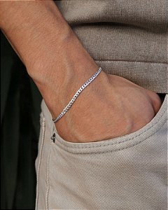 Pulseira Masculina Grumet -3mm - Prata 925 - MP653-30178