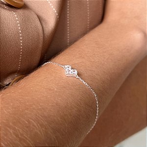 Pulseira Coração Com Zircônia - Prata 925 - MP685-1596