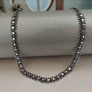 Gargantilha Bali Pikun - Prata 925 - Cor Envelhecida - MG353-4302240