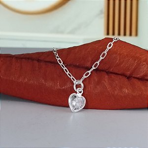 Pulseira Com Ponto de Luz Coração - Prata 925 - MP751-1272