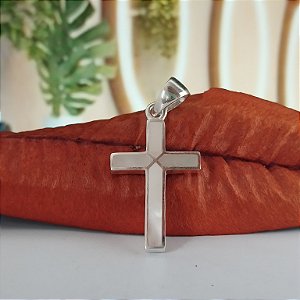 Pingente Crucifixo Com Madrepérola - Prata 925 - MPI370-30180