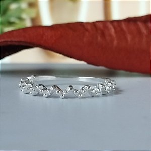 Anel ZigZag Bolinhas - Prata 925 - MA292-1060