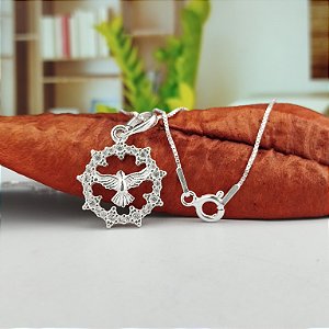 Gargantilha Com Espírito Santo - Prata 925 - MG418-34204