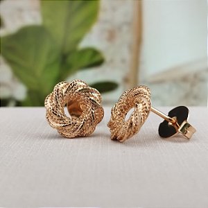 Brinco Redondo Trabalhado - Semijoia 18k - BR828-778