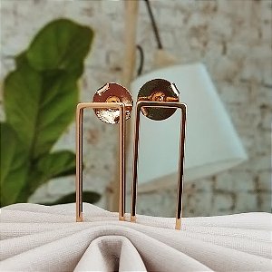 Brinco Retângulo Liso - Semijoia 18k - BR794-898