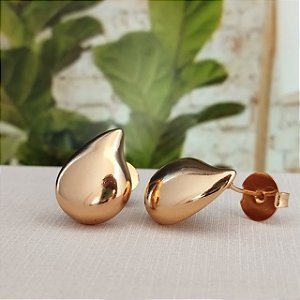 Brinco Pingo Liso - Semijoia 18k - BR998-13136