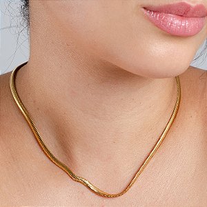 Gargantilha Lacraia - Semijoia 18k - MG460-33330