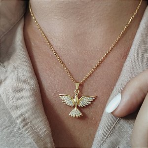 Gargantilha Espírito Santo Cravejado - Semijoia 18k - MG523-20250