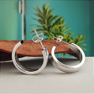 Argola Fio Quadrado - 20mm - Prata 925 - B57-984