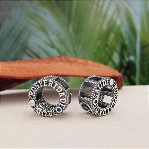Berloque Separador Prosperidade e Saúde (Cor Emvelhecida) - Prata 925 - MBL281-26156