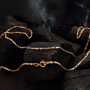 Corrente Masculina Elo Cartier 3 Por 1 - 70cm - 2mm - Semijoia 18k - MG586-28360