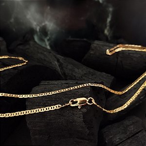 Corrente Masculina Tampa De Latinha - 62cm - 2mm - Semijoia 18k - MG589-21320