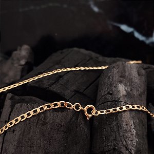 Corrente Masculina Grumet - 60cm - 3mm - Semijoia 18k - MG589-22290