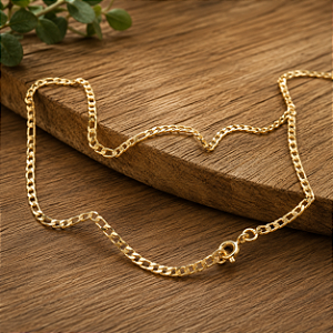 Corrente Masculina Grumet - 70cm - 3mm - Semijoia 18k - MC584
