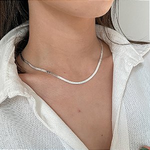 Gargantilha Laminada - Prata 925 - 40cm - MG501-51330