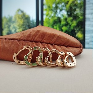 Trio de Argolas Coração - Semijoia 18k - B71-07240