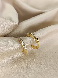 Argola Cravejada - C/Tarraxa - Semijoia 18k - B95-08196