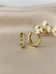 Argola Cravejada - Semijoia 18k - B98-08156