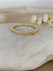 Anel Infinito Cravejado - Semijoia 18k - MA380-12140