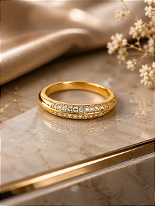 Anel Cravejado - Semijoia 18k - MA398-11240