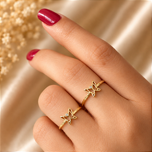 Anel Borboleta - Semijoia 18k - MA401-16116