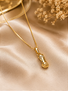 Gargantilha Figa Com Zircônias - Semijoia 18k - MG555