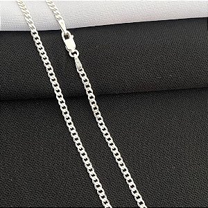 Corrente Masculina Elo Grumet - 70cm - 3mm - Prata 925 - MG587-98588