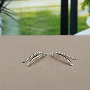 Brinco Ear Cuff Cravejado - Prata 925 - B183-19114