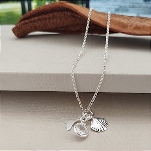 Pulseira Elo Português Com Patuá Praia - Prata 925 - MP949-17102