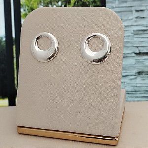 Brinco Redondo Liso - Prata 925 - B255-20120