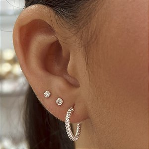 Argola Fio Torcido - Prata 925 - B257-28168
