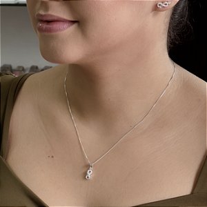 Conjunto Infinito Cravejado - Prata 925 - MG113-47282