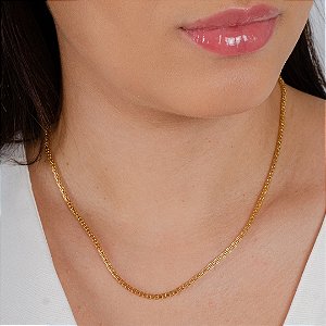 Gargantilha Feminina - Semijoia 18k - Antialérgica