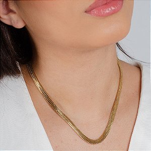 Gargantilha Lacraia - Semijoia 18k - Antialérgica